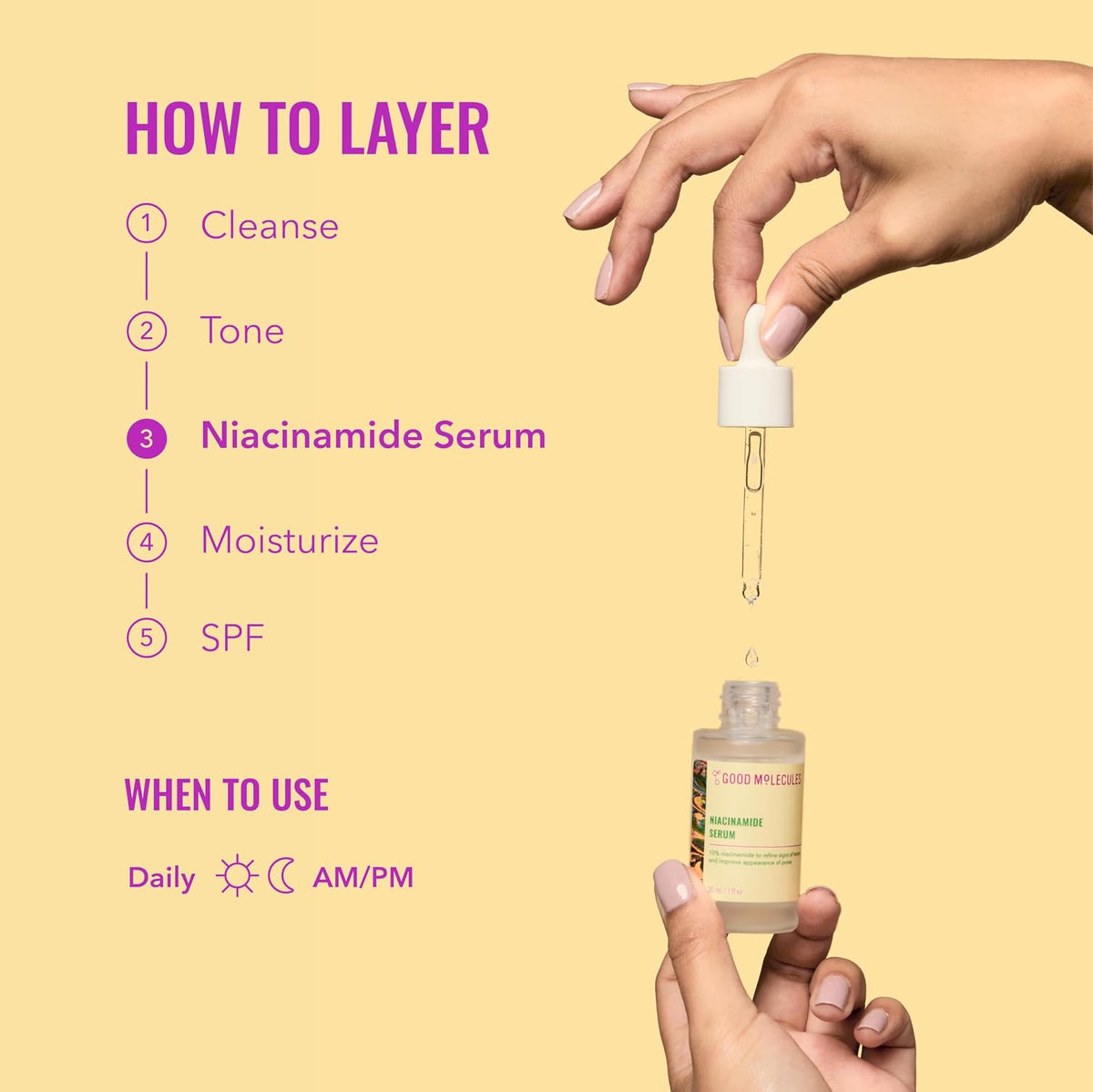 Good Molecules Niacinamide Serum 10%, Pore & Texture Serum, 1 fl oz