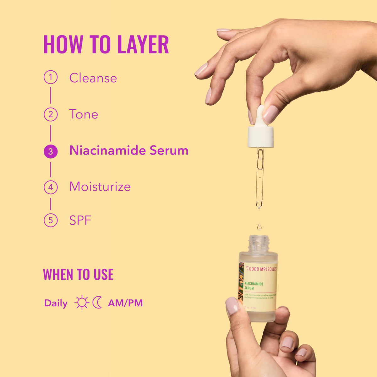 Good Molecules Niacinamide Serum 10%, Pore & Texture Serum, 1 fl oz