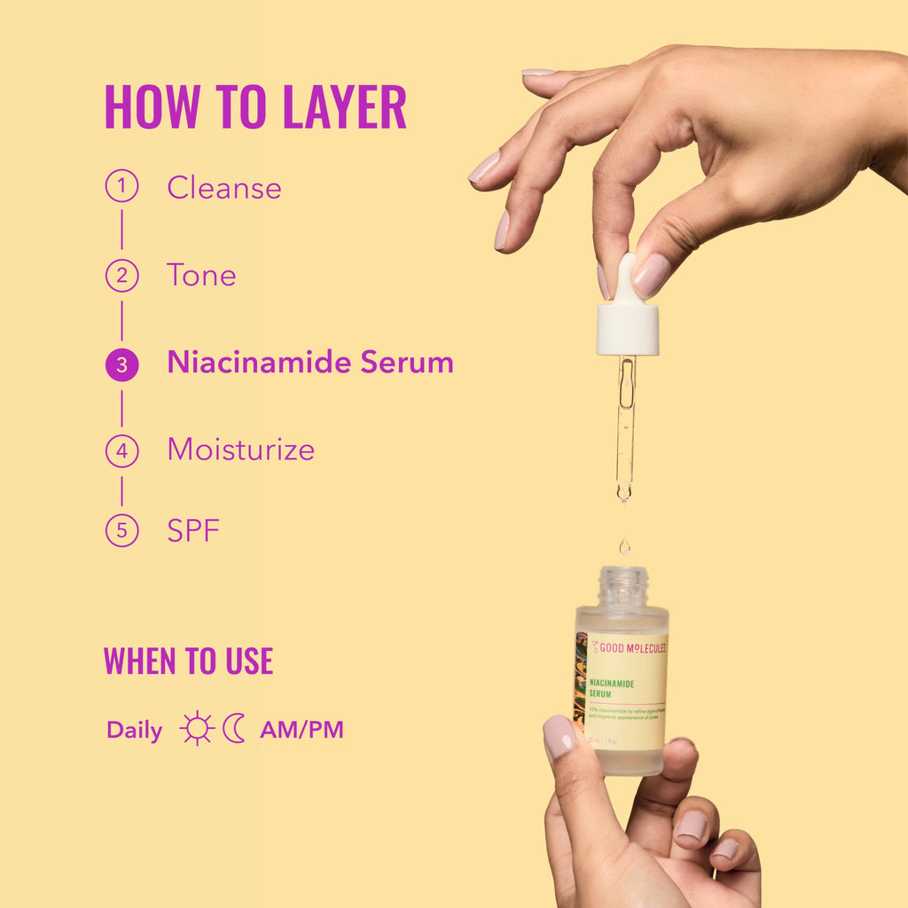 Good Molecules Niacinamide Serum 10%, Pore & Texture Serum, 1 fl oz